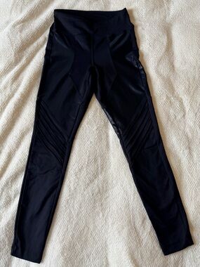 Koral Black Moto Leggings